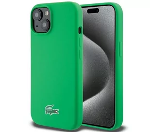 Lacoste Silicone MagSafe do iPhone 15 Plus Zielony - Etui i futerały do telefonów - miniaturka - grafika 1