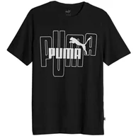 Koszulki sportowe męskie - Koszulka fitness męska Puma Graphics No. 1 Logo Tee - miniaturka - grafika 1