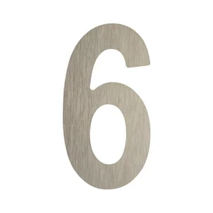 Cyfra 6/9 wys.5 cm plastikowa srebrna - Numery na dom - miniaturka - grafika 1