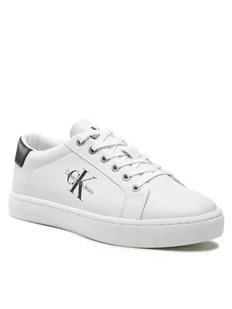 Calvin Klein Jeans Sneakersy Classic Cupsole Laceup Low Lth YM0YM00491 Biały - Sneakersy męskie - miniaturka - grafika 1