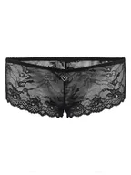 Majtki damskie - Damskie bokserki koronkowe czarne Bellybutton, r.S - miniaturka - grafika 1