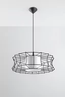 Lampy sufitowe - Sollux Lighting Industrialna LAMPA wisząca SL.299 druciana OPRAWA zwis drut metalowy klatka biały - miniaturka - grafika 1