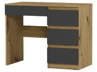 Biurka - Meble Biurko komputerowe stolik 90cm artisan mix antracyt N34 - miniaturka - grafika 1