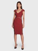 Sukienki - Marciano Guess Sukienka koktajlowa 3RGK22 6869Z Czerwony Slim Fit - miniaturka - grafika 1