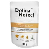 Mokra karma dla psów - Dolina Noteci Premium Pies Bażant, dynia i makaron saszetka 100g MS_15849 - miniaturka - grafika 1