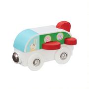 Samochody i pojazdy dla dzieci - Drewniany mini pojazd Peppa, samolot - miniaturka - grafika 1