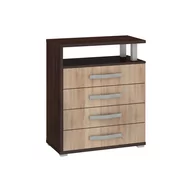 Komody - Komoda 4S ANG-06 Angel MebloCross Biały Mat / Czarny Połysk - miniaturka - grafika 1