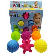 Zabawki sensoryczne - Edukacyjny Komplet Sensorycznych Piłek Rozwój przez Zmysły i Radość Miękkie - miniaturka - grafika 1