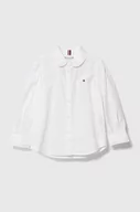 Koszulki dla dziewczynek - Tommy Hilfiger koszula bawełniana dziecięca kolor biały - miniaturka - grafika 1