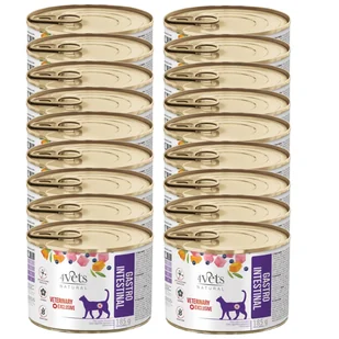 4Vets dla kotów Gastro Intestinal 18x185g - Mokra karma dla kotów - miniaturka - grafika 1