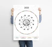 Obrazy i zdjęcia na płótnie - Plakat Kalendarz księżycowy ogrodnika 2025 plik do samodzielnego wydruku - miniaturka - grafika 1