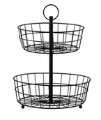 Kosze wiklinowe - CASSIE Koszyk dwupoziomowy 29xh10cm 24xh8cm h38cm - miniaturka - grafika 1