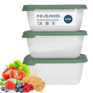 ZESTAW POJEMNIKÓW DO PRZECHOWYWANIA ŻYWNOŚCI 250ML - Pojemniki kuchenne - miniaturka - grafika 1