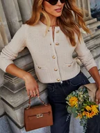 Marynarki i żakiety damskie - LA Angels Blezer w kolorze beżowym - miniaturka - grafika 1