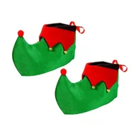 Stroje karnawałowe - NAKŁADKI NA BUTY ELFA ELF BOŻE NARODZENIE - miniaturka - grafika 1