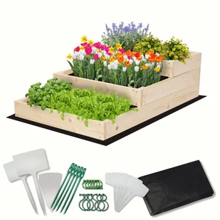 Skrzynia na warzywa warzywniak inspekt drewniany 60x90 ZESTAW ECO / Wamar-Sosenka - Szklarnie ogrodowe - miniaturka - grafika 1