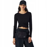 Koszulki i topy damskie - Koszulka damska Champion Crewneck Croptop czarna 117435 KK001 XS - miniaturka - grafika 1