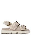 Sandały damskie - Mou Sandały New Bio SW461003A Szary - miniaturka - grafika 1