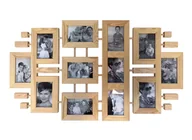 Ramki na zdjęcia - Drewniana Ramka Multirama na 12 zdjęć 10x15 cm sosna - miniaturka - grafika 1