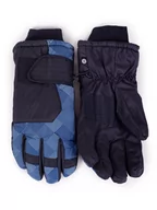 Rękawiczki - Rękawiczki Narciarskie Męskie Granatowo - Czarne  20 Cm - miniaturka - grafika 1