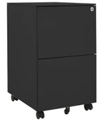 Szafki biurowe - Elior Biurowy mobilny kontenerek antracyt F7-N37 - miniaturka - grafika 1