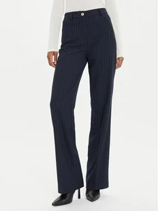 Morgan Spodnie materiałowe 242-PLENO.F Granatowy Flare Fit - Spodnie damskie - miniaturka - grafika 1