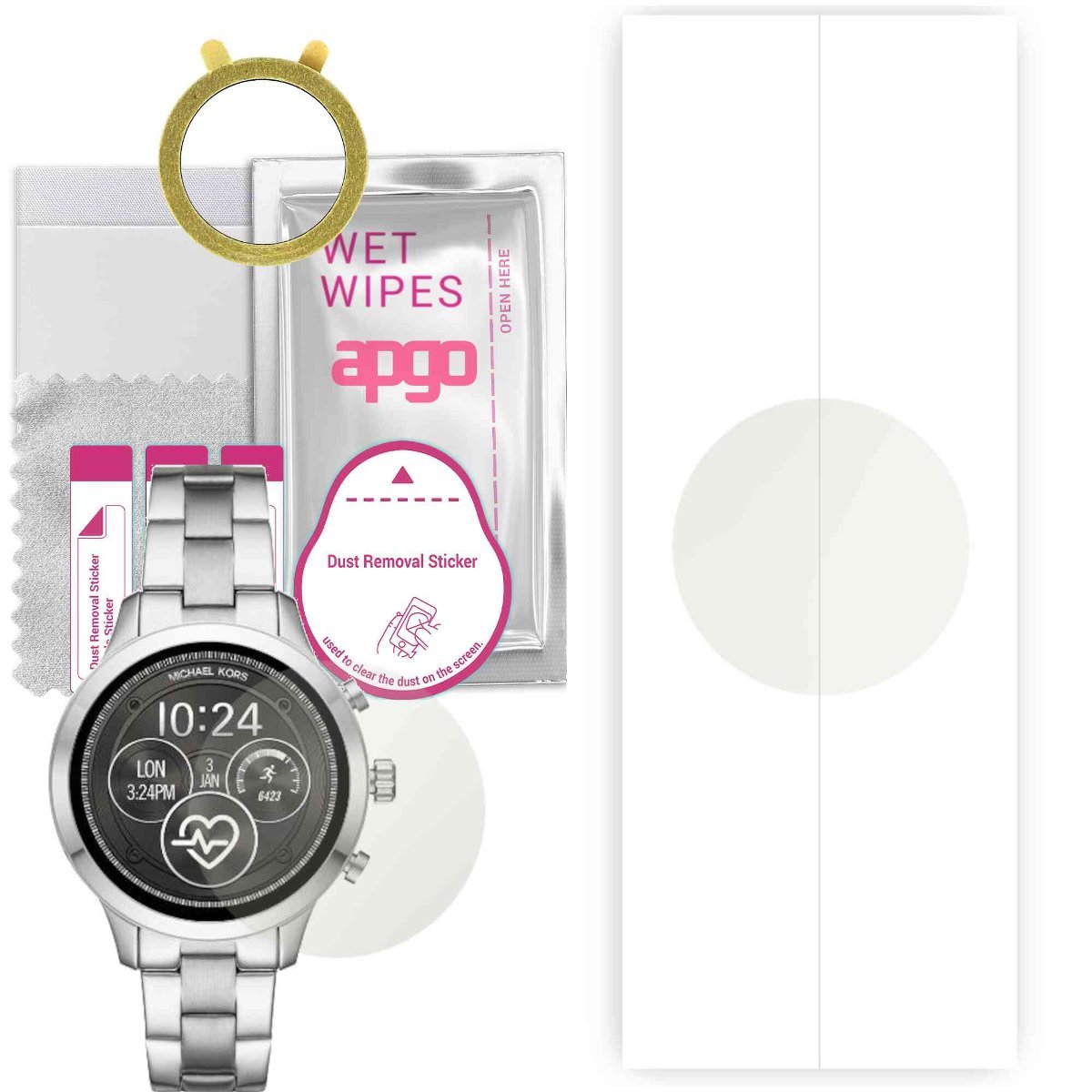 1x Folia hydrożelowa MATOWA do Michael Kors MKT5044 Runway Access - apgo Smartwatch Hydrogel MATTE Protection Ochrona na ekran smartwatcha