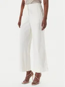 Spodnie damskie - BOSS Spodnie materiałowe C_Tahilone1 50561636 Beżowy Wide Leg - miniaturka - grafika 1