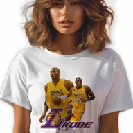 Koszulki i topy damskie - Koszulka Biała Damska T-Shirt KOBE BRYANT Koszykówka Sportowa Wzory - S - miniaturka - grafika 1