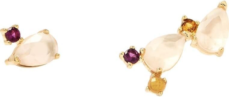 PDPAOLA Eleganckie Kolczyki cyrkonie Srebro 925 Złoto 750k AR01-096-U Glamour