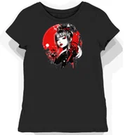 Koszulki i topy damskie - Koszulka damska czarna z nadrukiem japońskiego stylu Harajuku XS - miniaturka - grafika 1