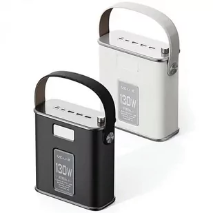 USAMS Powerbank 80000mAh 130W 2C+3A QC3.0+PD Fast Charge czarny/black STXLOGTC01 (US-CD196) + kabel USB-C-USB-C 100W 2m - Powerbanki - miniaturka - grafika 2