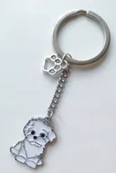 Breloki - Breloczek Brelok Do Kluczy Biały Pies Maltańczyk - miniaturka - grafika 1