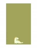 Okrycia kąpielowe dla dzieci - Zielony ręczniczek dla dzieci 30x50cm do twarzy i dłoni z motywem dinozaura - miniaturka - grafika 1