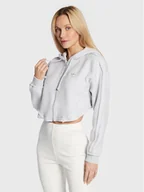 Bluzy damskie - adidas Bluza Loungewear HL9140 Szary Relaxed Fit - miniaturka - grafika 1