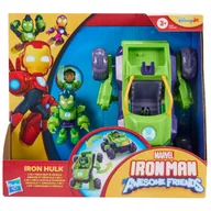 Figurki dla dzieci - Marvel Iron Man Super Ekipa Pojazd figurka Mech 2w1 Iron Hulk Hasbro G1475 - miniaturka - grafika 1