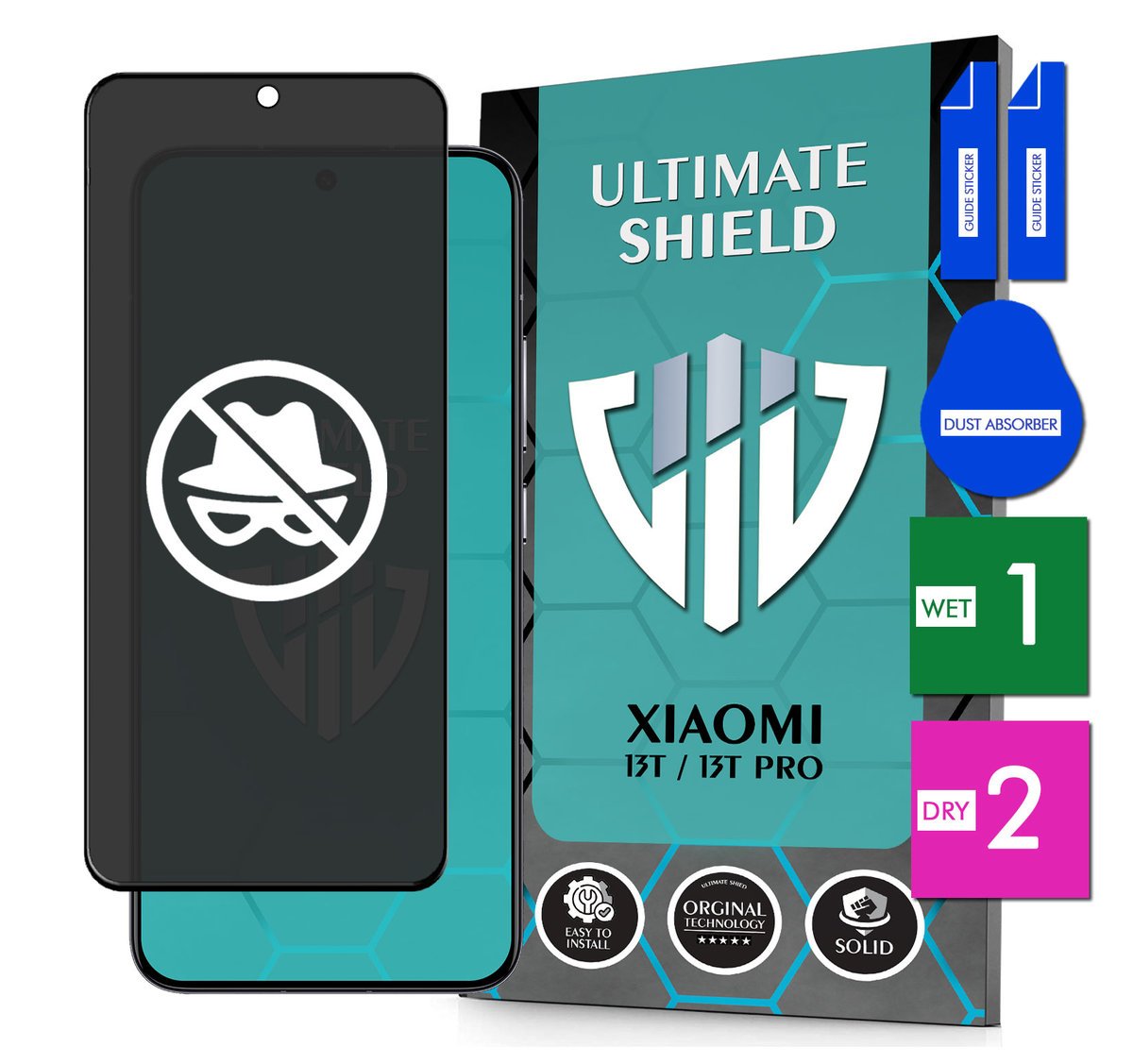 SZKŁO PRYWATYZUJĄCE DO XIAOMI 13T 13T PRO ANTYSZPIEGOWSKIE HARTOWANE 9H 5D
