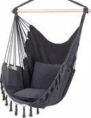 Fotele ogrodowe wiszące - AD Accessories Krzesło brazylijskie fotel wiszący hamak krzesło - miniaturka - grafika 1