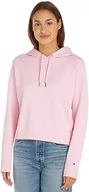 Bluzy damskie - Tommy Hilfiger Damska bluza z kapturem REG Frosted Corp, pastelowy różowy, 3XL, Pastelowy róż - miniaturka - grafika 1