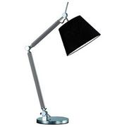 Lampy stojące - Klasyczna lampa stołowa Zyta do gabinetu aluminium czarna - miniaturka - grafika 1