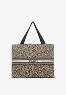 Torebki damskie - Brązowa Prostokątna Torebka Shopperka z Zapięciem na Suwak Salaniela - miniaturka - grafika 1