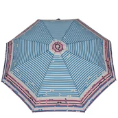 Parasole - Parasol damski automatyczny Labirynt na niebieskim 100 cm F.P. PARASOL Wiatroodporny - miniaturka - grafika 1