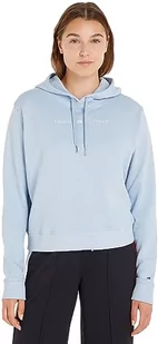 Tommy Hilfiger Damska bluza z kapturem REG Frosted Corp, Breezy Blue, 3XL, Niebieski bryzowy - Bluzy damskie - miniaturka - grafika 1