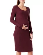 Sukienki ciążowe - Noppies Maternity damska sukienka z długim rękawem Redan, Tawny Port-P281, XL - miniaturka - grafika 1