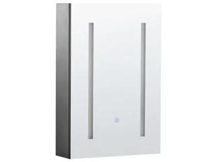 Szafka łazienkowa wisząca z lustrem LED 40 x 60 cm czarna CAMERON - Szafki łazienkowe - miniaturka - grafika 1