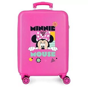 Disney Minnie Geometric Walizka kabinowa Różowy 38x55x20 cms Sztywne zapięcie z boku 35L 2 kg 4 koła Bagaż ręczny, Różowy, Talla única, walizka kabinowa - Walizki - miniaturka - grafika 1