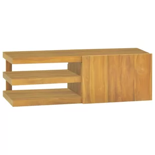 vidaXL Ścienna szafka łazienkowa, 90x40x30 cm, lite drewno tekowe - Szafki łazienkowe - miniaturka - grafika 1