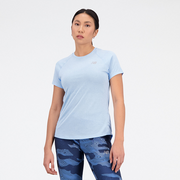 Koszulki i topy damskie - Koszulka damska New Balance WT21262BZH  niebieska - miniaturka - grafika 1