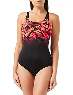 Stroje kąpielowe - Speedo Damski kostium kąpielowy Hyperboom Placement Muscleback czarny/czerwony 30-32 808694G715 - grafika 1