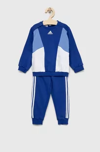 Adidas komplet dziecięcy I 3S CB FT JOG kolor niebieski - adidas - Komplety damskie - miniaturka - grafika 1